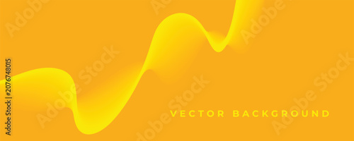 Abstract Orange Background with Dynamic Yellow Wave Flow