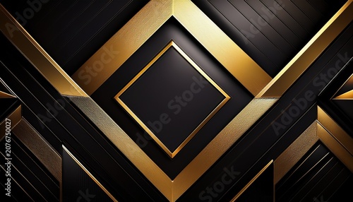 elegant black and gold background with a diamond shape perfect for luxury or celebratory designs