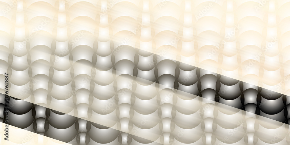 Obraz premium Abstract background with spheres and dark diagonal translucent bands