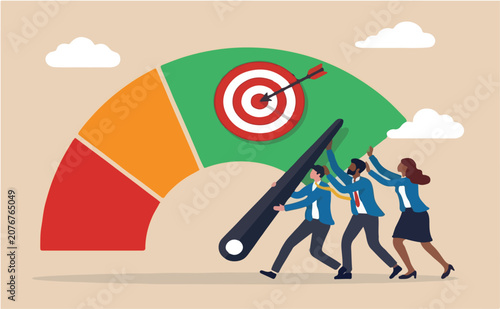 Quadro su tela Performance rating, risk management employee survey score, evaluation grade asse