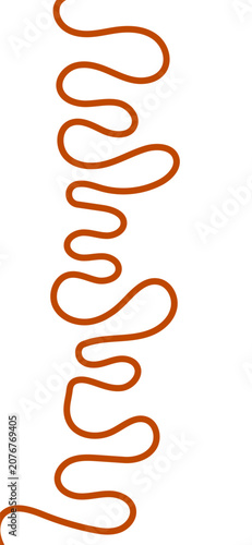 Red wavy line illustration