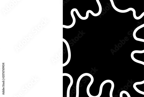With white squiggly lines pattern design element