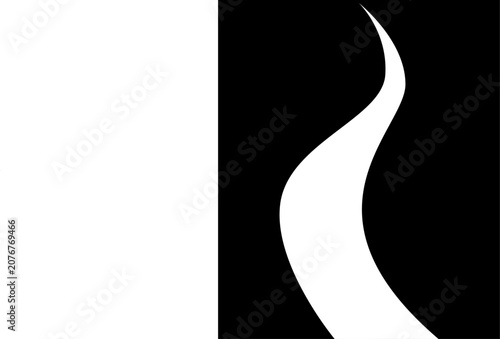 A white wavy line