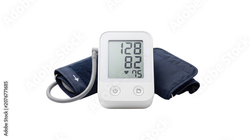 Medicals health doctor care hospital diagnosis isolated on digital blood pressure monitor