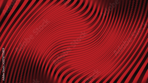 Tableau sur toile Intense red abstract pattern with flowing curvilinear lines abstract movement ba