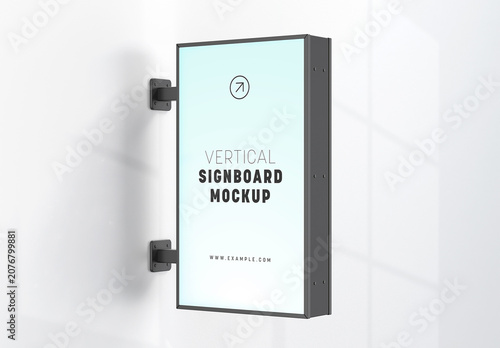 Vertical Signboard Mockup
