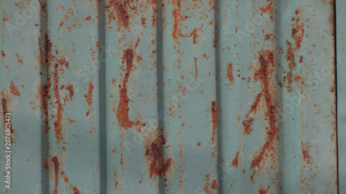 Rusty Corrugated Metal Surface Texture