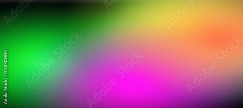 Vibrant green yellow orange pink purple gradient banner on dark background for design