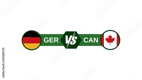 Germany vs Canada Sports Versus Broadcast Lower Third Graphic Motion Video