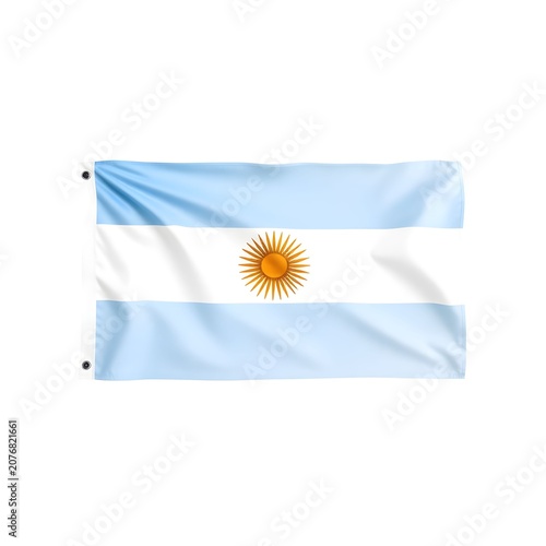 argentina flag with clipping path