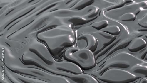 Molten Steel Ripples with Heavy Melting Fluid Texture
