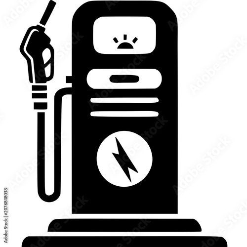 Vintage Gas Station Icon Vector