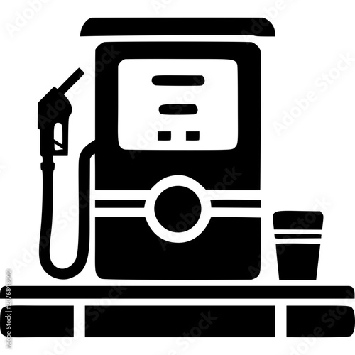 Vintage Gas Station Icon Vector