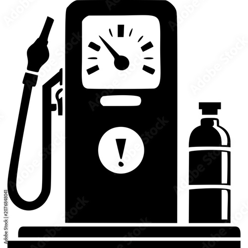 Vintage Gas Station Icon Vector
