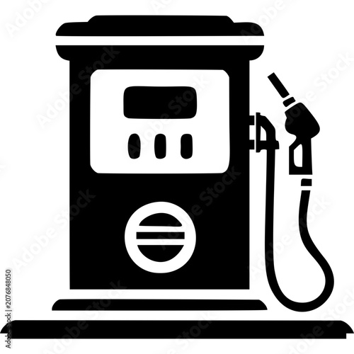 Vintage Gas Station Icon Vector