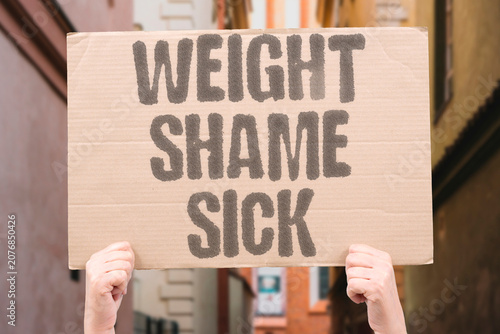Tableau sur toile "Weight shame sick" Body stigma harms health outcomes