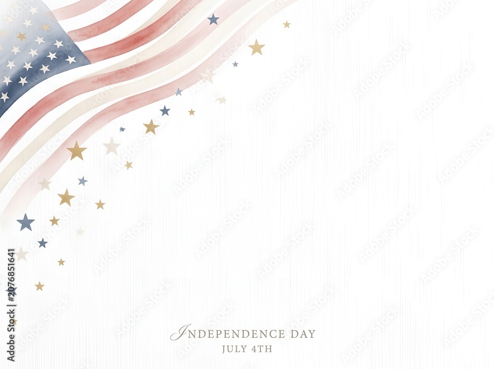 Obraz premium American flag with stars on white background for independence day