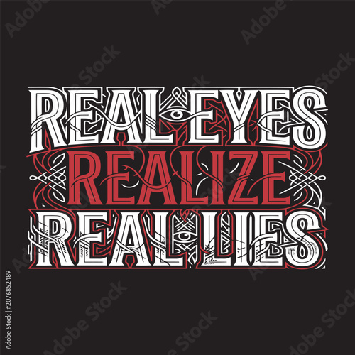 Bild auf Leinwand Real Eyes Realize Real Lies Hardcore Metal Artwork
