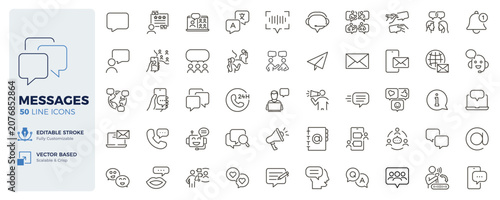 Bild auf Leinwand Messages icons