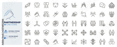 Cuadro en lienzo Partnership icons