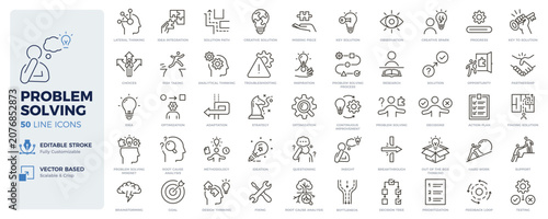 Fotografía Problem solving icons