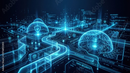 Holographic Data Security Blockchain Digital Interface