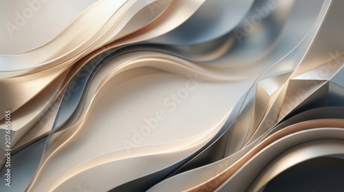 Luxury Abstract Metallic Curves and Geometric Background