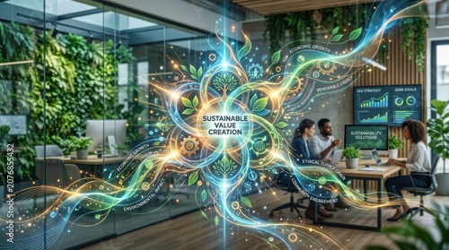Sustainable Value Creation ESG Modern Office Concept