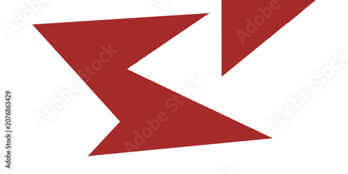 Fotografi Sharp maroon zigzag and triangle design elements for creative layouts