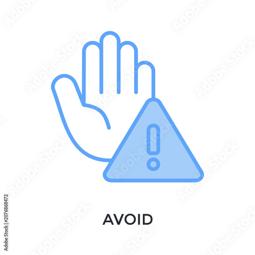 Photos Avoid Icon Lineal Blue Style