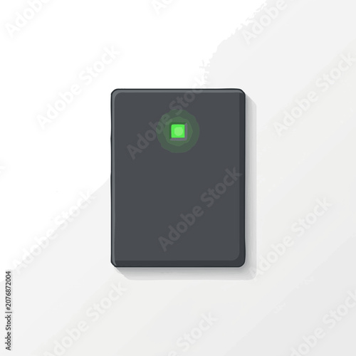 Access panel is displayed with a green indicator light showing the status of the device being operational and ready for use