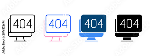 Error 404 Page Icon for Website Troubleshooting and User Experience