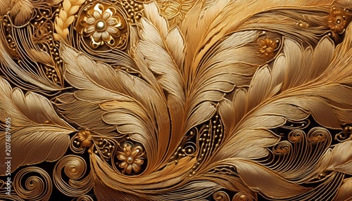 Embroidery Golden Background