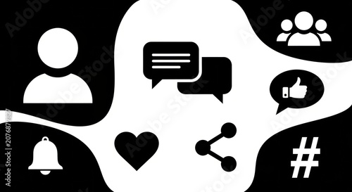 Social Media Icons and Symbols.