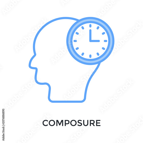 Canvas-taulu Composure Icon Lineal Blue Style