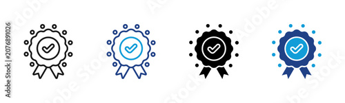 Photography Approval Badge  Web icon with multiple style collection