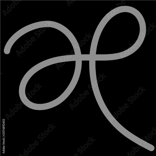 Illustration of a grey abstract line