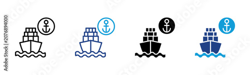 Seaport Web icon with multiple style collection