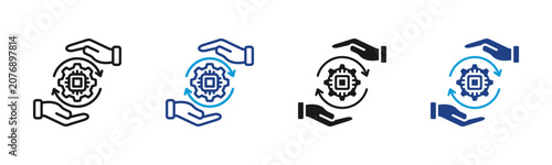 Change Management Web icon with multiple style collection