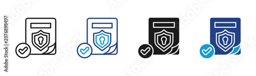 Data Privacy Web icon with multiple style collection