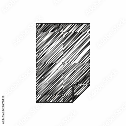 Sketch of a blank document with a folded corner.