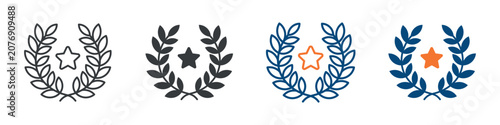 Photos Victory Icon Set Multiple Style Collection