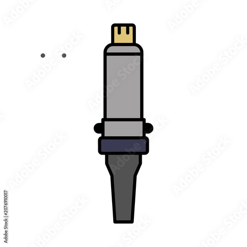 Flat microphone icon vector