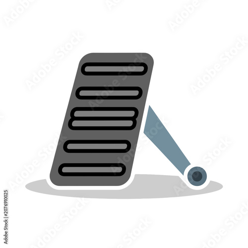 Flat vector icon of a treadmill