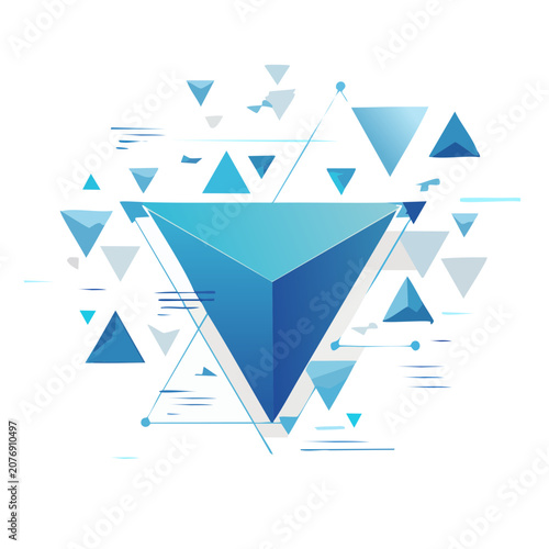 Abstract geometric triangles vector illustration