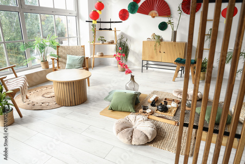 Interior of light living ro...
