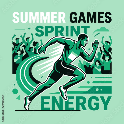 Dynamic Summer Sprint Race Event Energy And Crowd Excitement