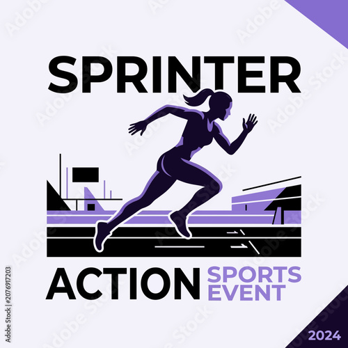 Dynamic Sprinter In Action Capturing The Thrill Of A Sports Event Competition