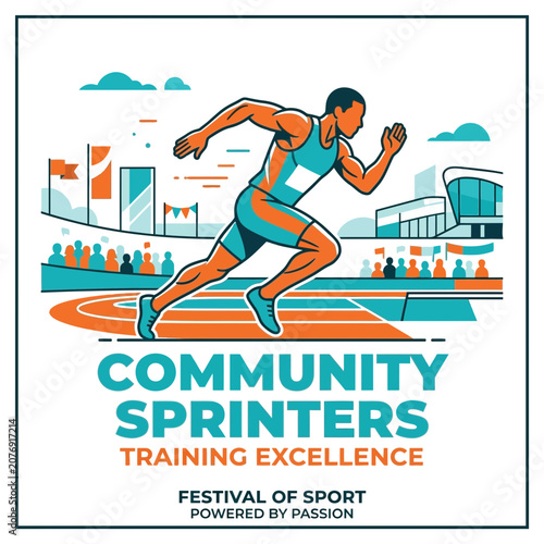Dynamic Sprinter In Action Capturing The Thrill Of Athletic Competition