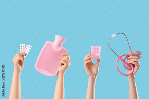 Female hands with stethosco...